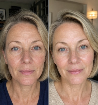 Before and after routine photo for Julia H.